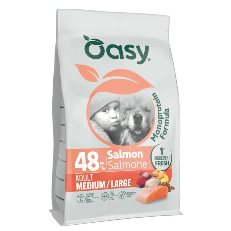 Oasy Adult Medium/Large Salmone (Set %: 2 x 10 kg)