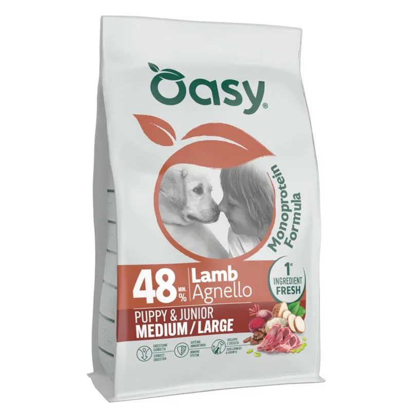 Oasy Puppy & Junior Medium/Large Agnello (Set %: 2 x 10 kg)