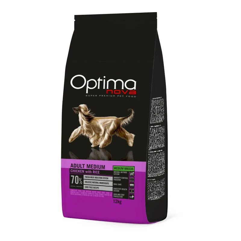 Optimanova Medium Adult Pollo & Riso (Set %: 2 x 12 kg)