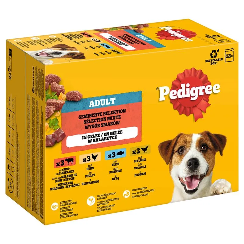 Multipack Pedigree in Gelatina Umido per cane (Set %: 96 x 100 g)