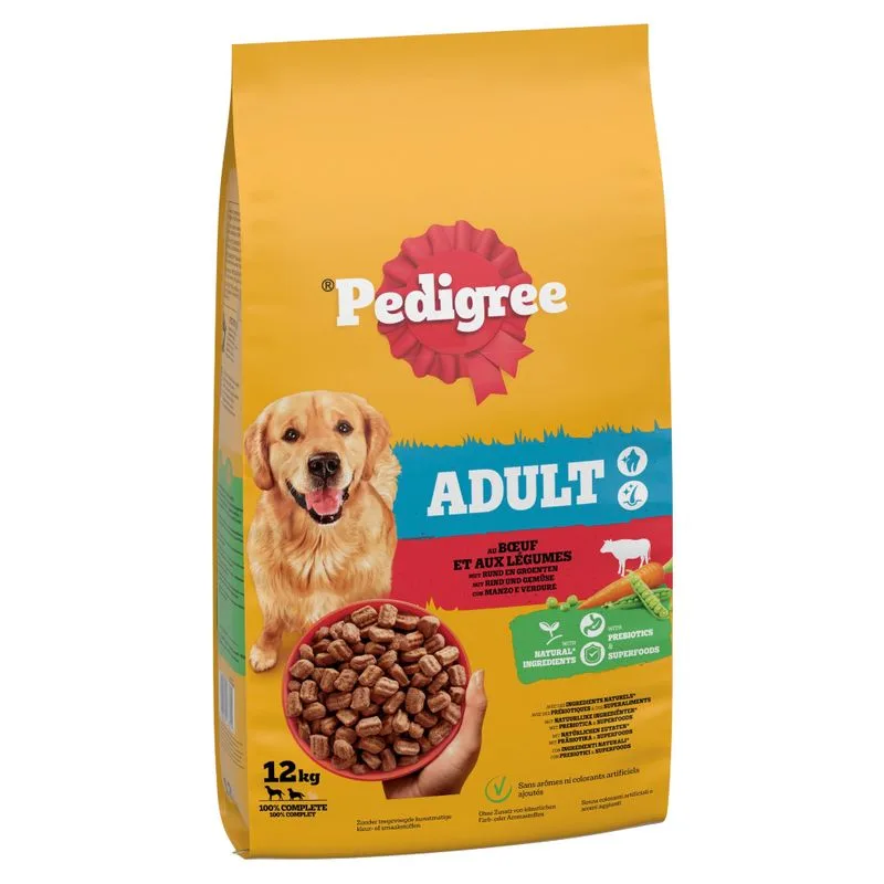 Pedigree Adult con Manzo e Verdure (Set %: 2 x 12 kg)