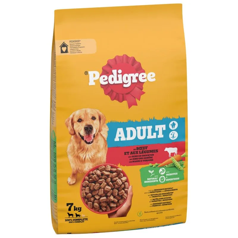 Pedigree Adult con Manzo e Verdure (Set %: 2 x 7 kg)