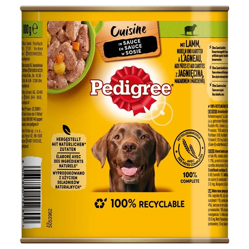 Pedigree Classic 12 x 800 g (Agnello e Carote in salsa)