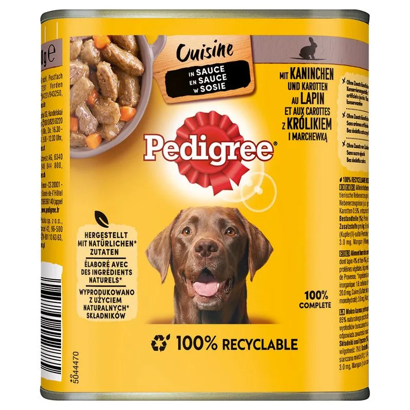 Pedigree Classic 12 x 800 g (Coniglio e Carote in salsa)