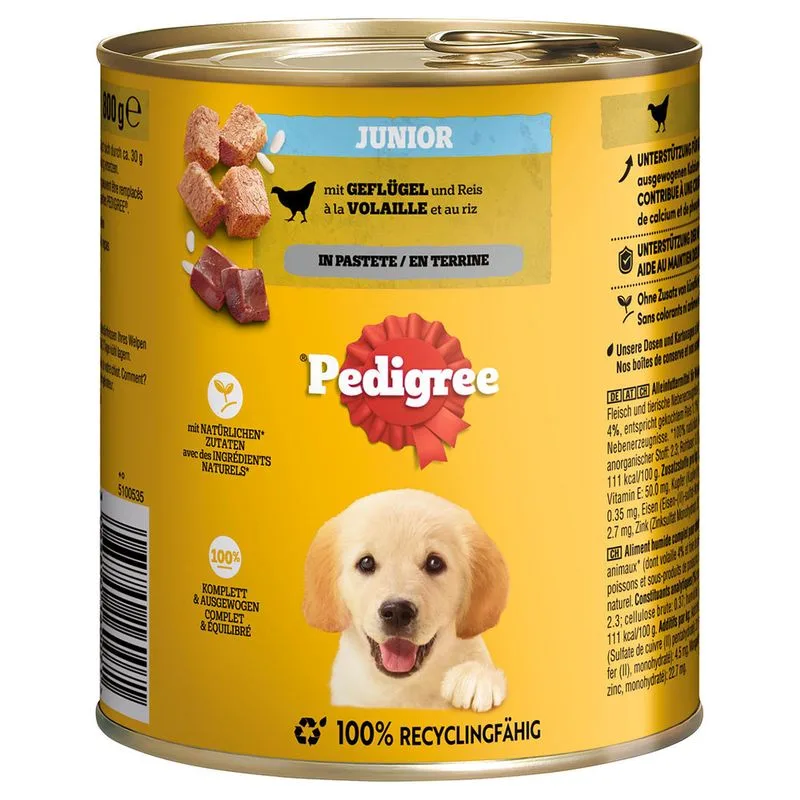 Pedigree Classic 12 x 800 g (Junior Pollame in paté)