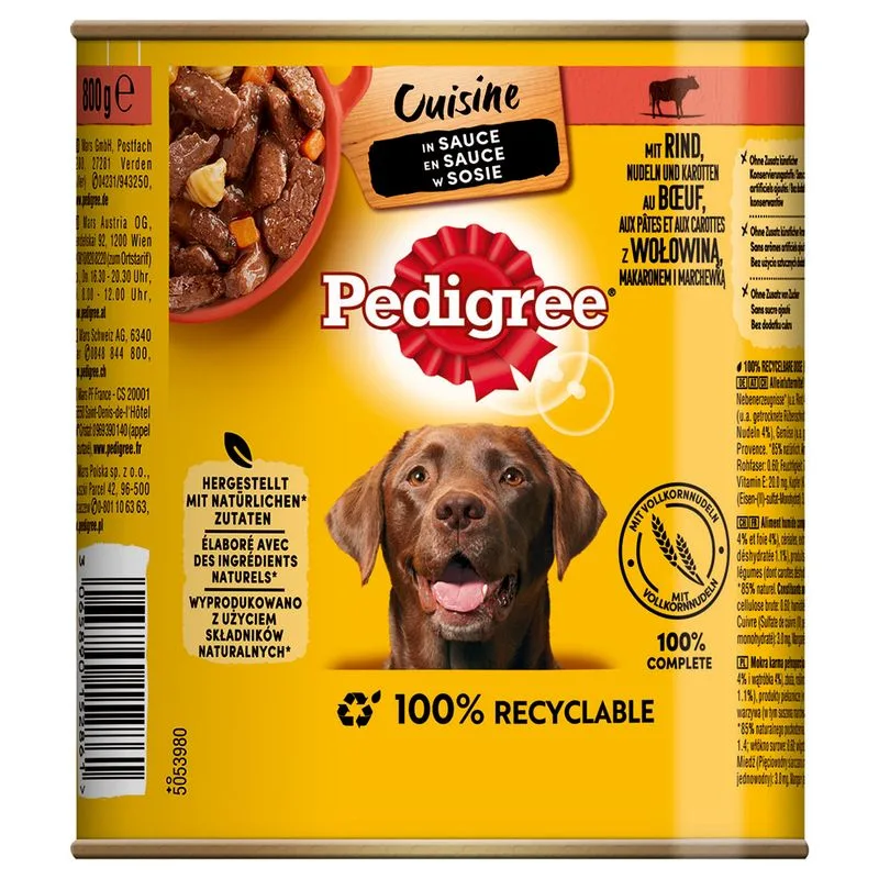 Pedigree Classic 12 x 800 g (Manzo e Carote in salsa)