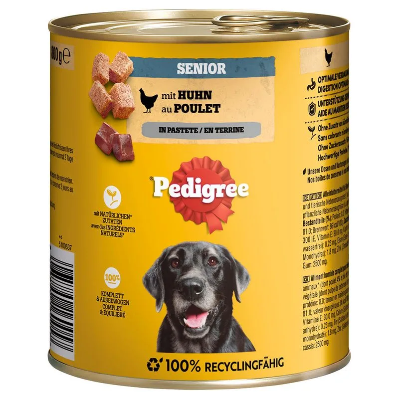 Pedigree Classic 12 x 800 g (Senior Pollo in paté)