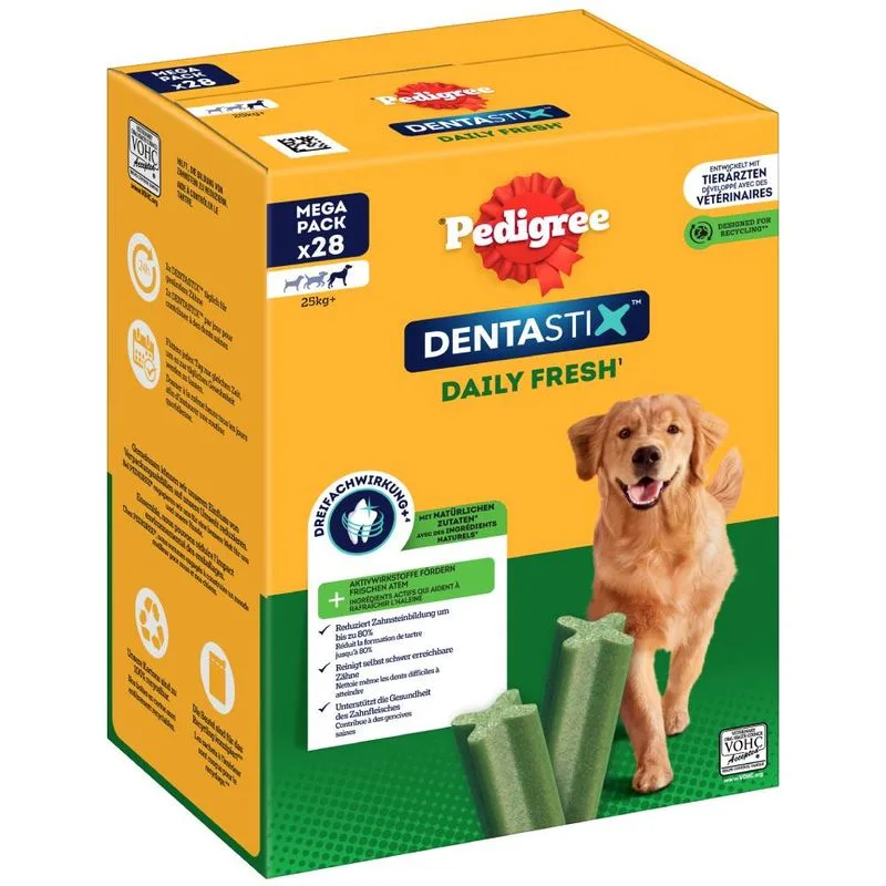 Pedigree Dentastix Fresh Snack per cani di tg. grande (> 25 kg) (Set %: 6 x 28 pz (168 pz))