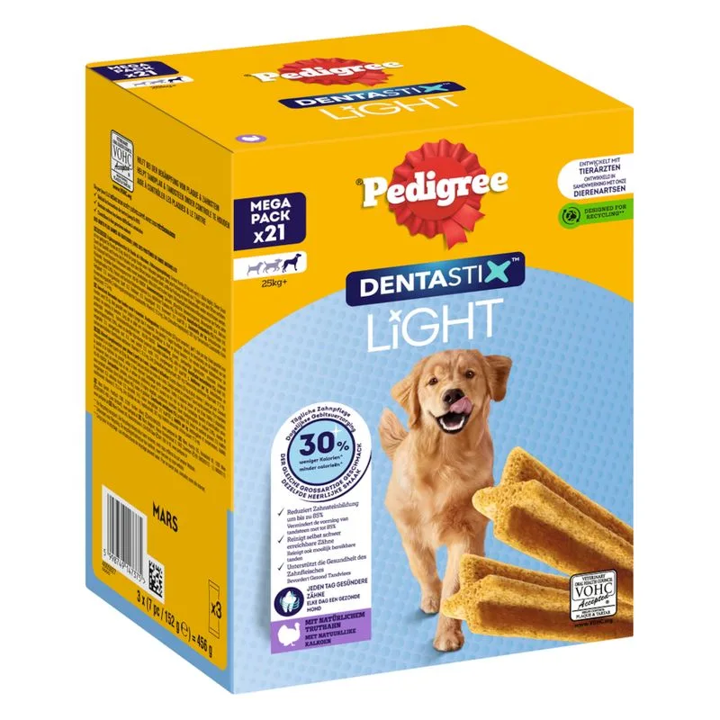 Pedigree Dentastix Light: Dental Chews per cani di tg. grande (>25 kg) (Set %: 126 pz)