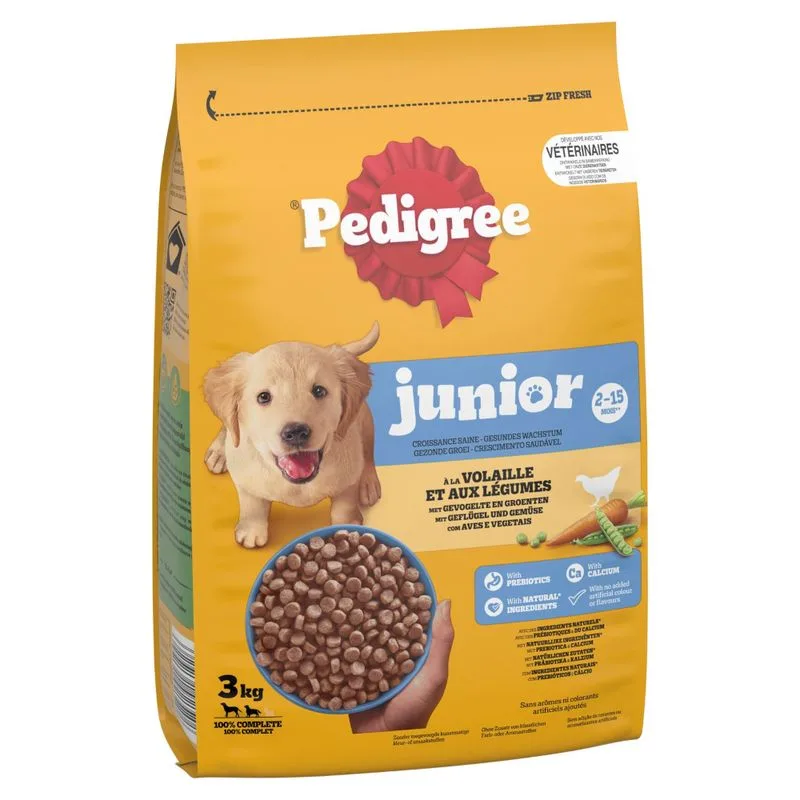 Pedigree Junior Pollame e Verdure (Set %: 3 x 3 kg)