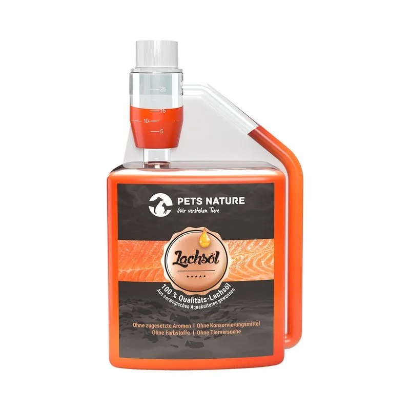 Olio di salmone Pets Nature (Set%: 2 x 500 ml)