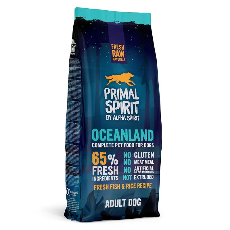 Crocchette per cani Primal Spirit 65% Oceanland (Set %: 2 x 12 kg)