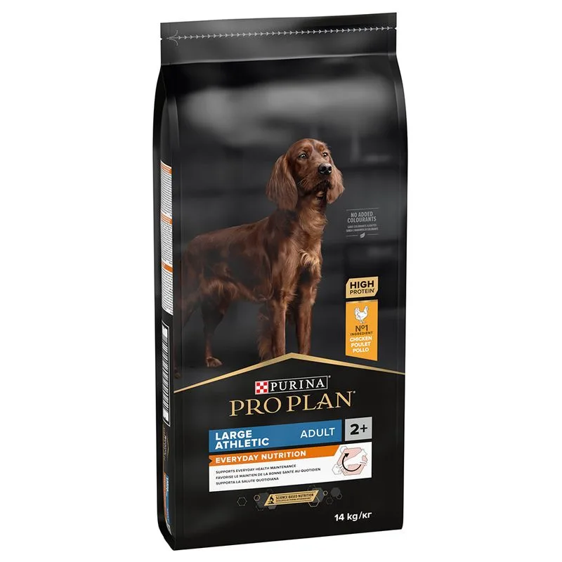 Multipack risparmio! 2 x PURINA PRO PLAN Crocchette per cani (2 x 14 kg Large Athletic Adult Everyday Nutrition Pollo & Riso)