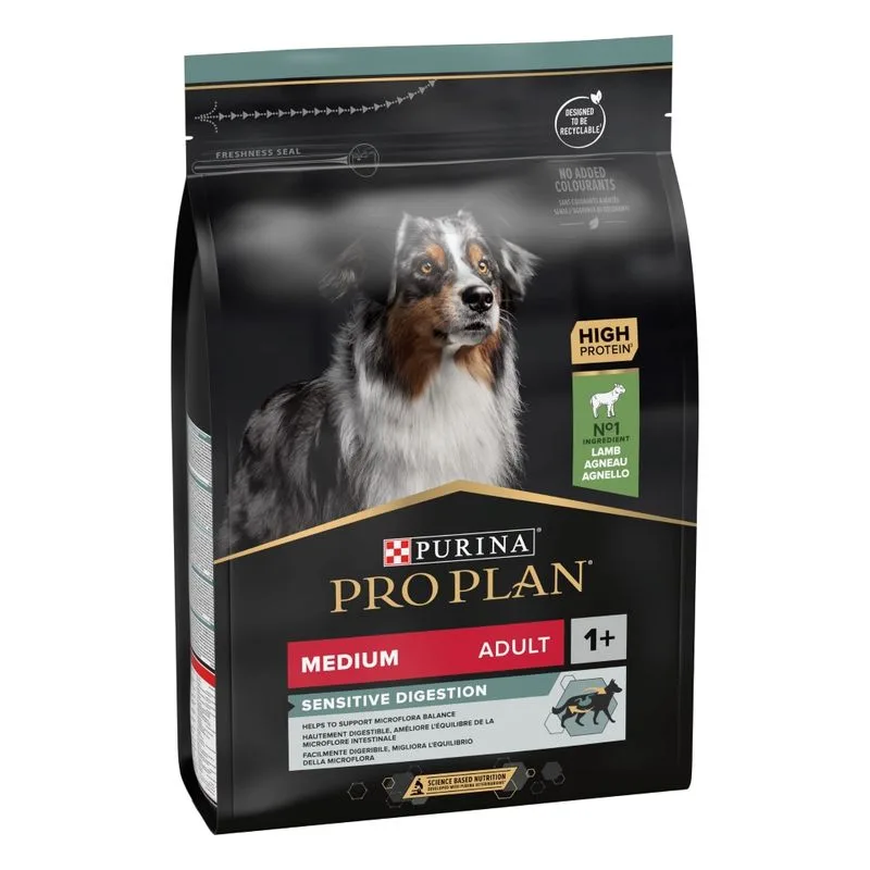 PURINA PRO PLAN Medium Adult Sensitive Digestion Agnello & Riso (Set %: 2 x 3 kg)