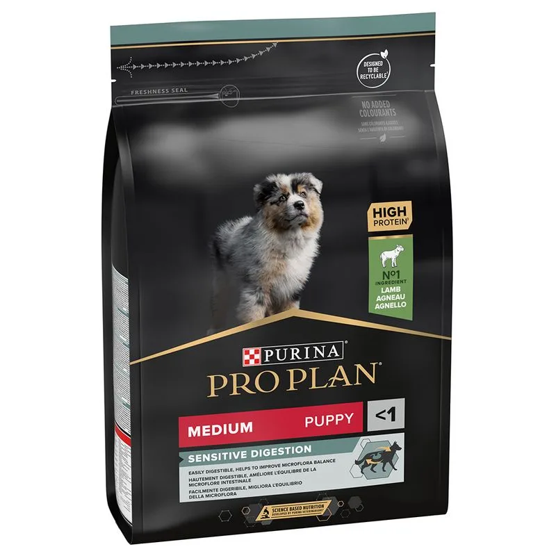 PURINA PRO PLAN Medium Puppy Sensitive Digestion Agnello & Riso Crocchette per cane (Set %: 2 x 3 kg)