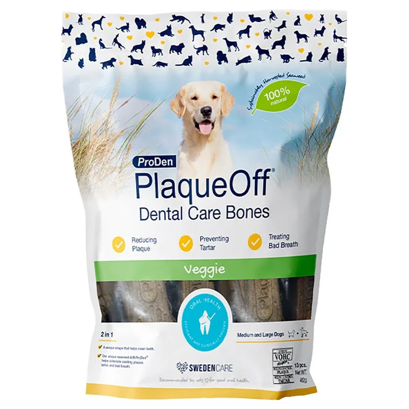 ProDen PlaqueOff Dental Care Bones (Verdure (482 g))