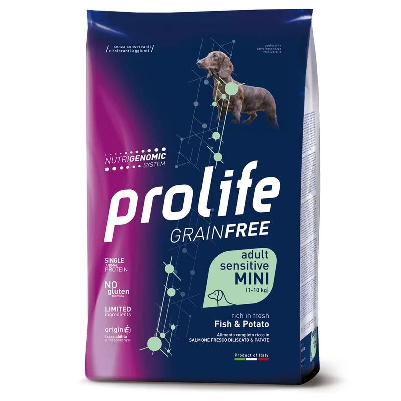 Prolife Grain Free Adult Sensitive Mini Pesce & Patate (Set %: 2 x 7 kg)