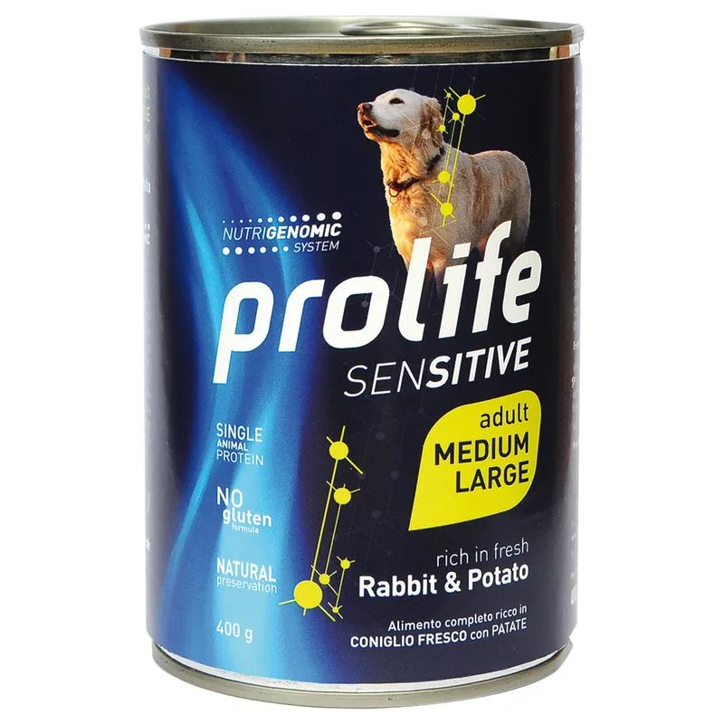Prolife Grain Free Adult Sensitive Medium/Large Coniglio (Set %: 24 x 400 g)