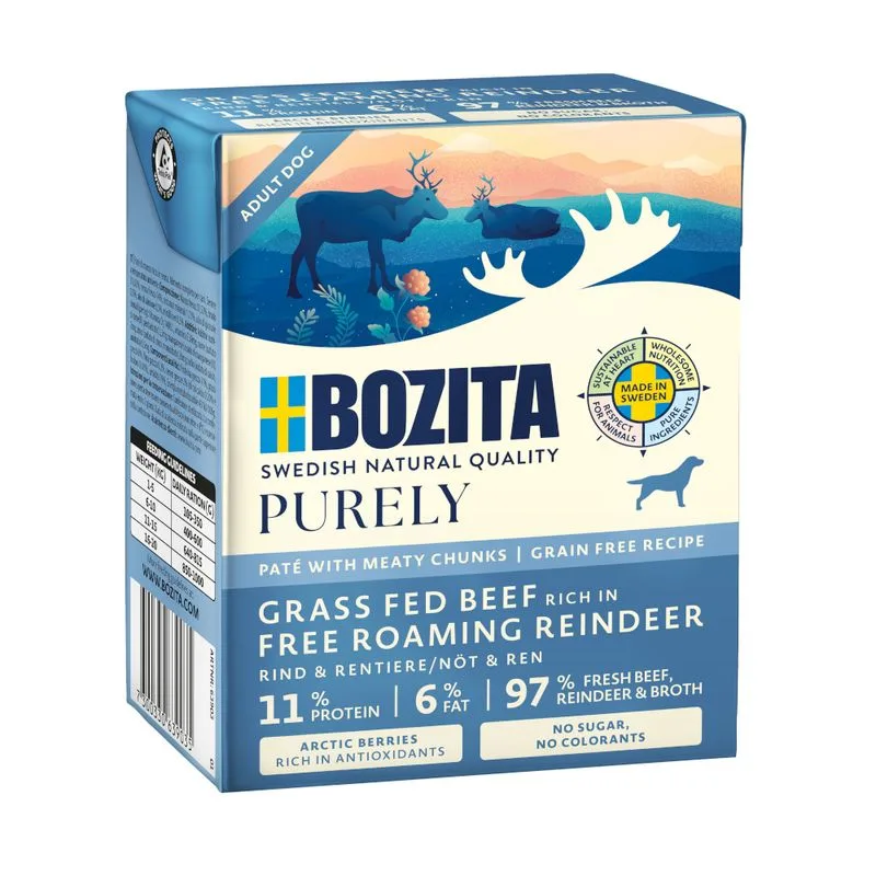 Bozita Purely Paté 24 x 370 g (con Renna)