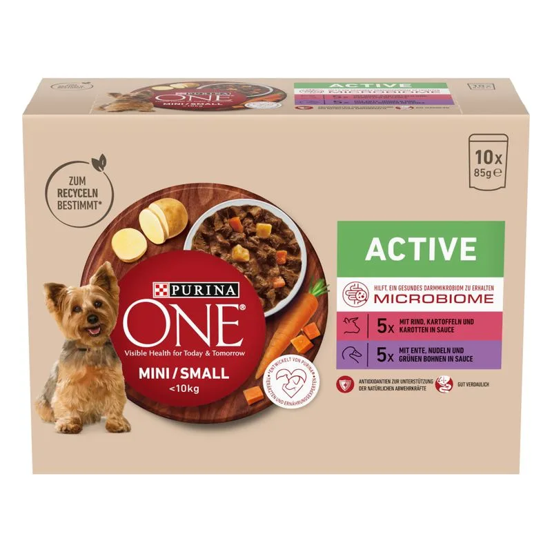 PURINA ONE Mini Active Manzo & Anatra Umido per cane
