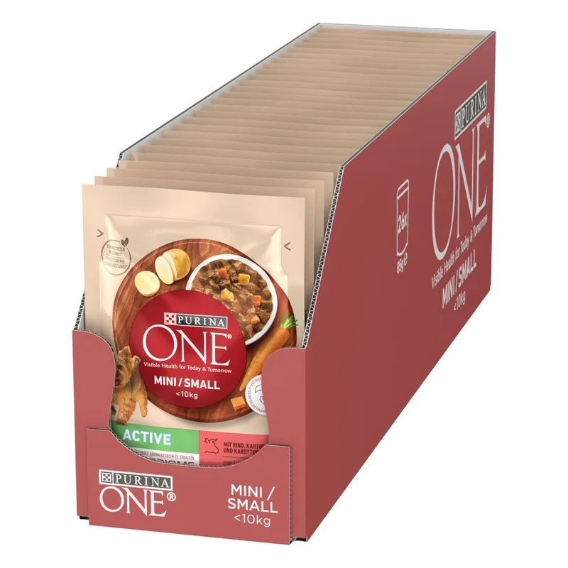 PURINA ONE Mini Active Manzo & Carote Umido per cane