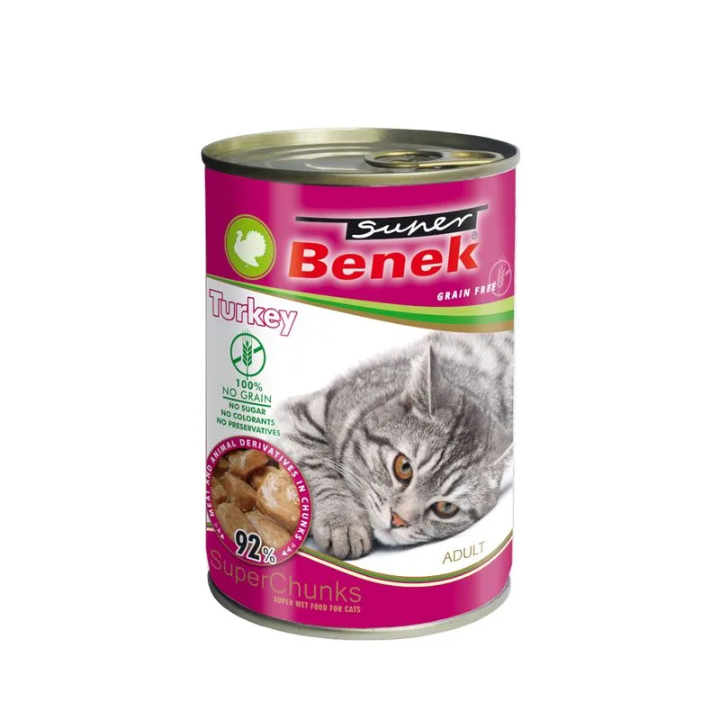 Super Benek Bocconcini in salsa senza cereali 10 x 415 g (Tacchino)