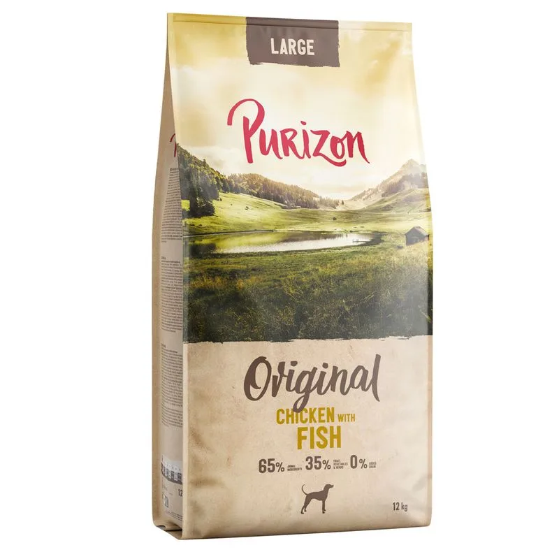 Purizon Large Adult Pollo con Pesce - senza cereali (Set %: 2 x 12 kg - NUOVO!)