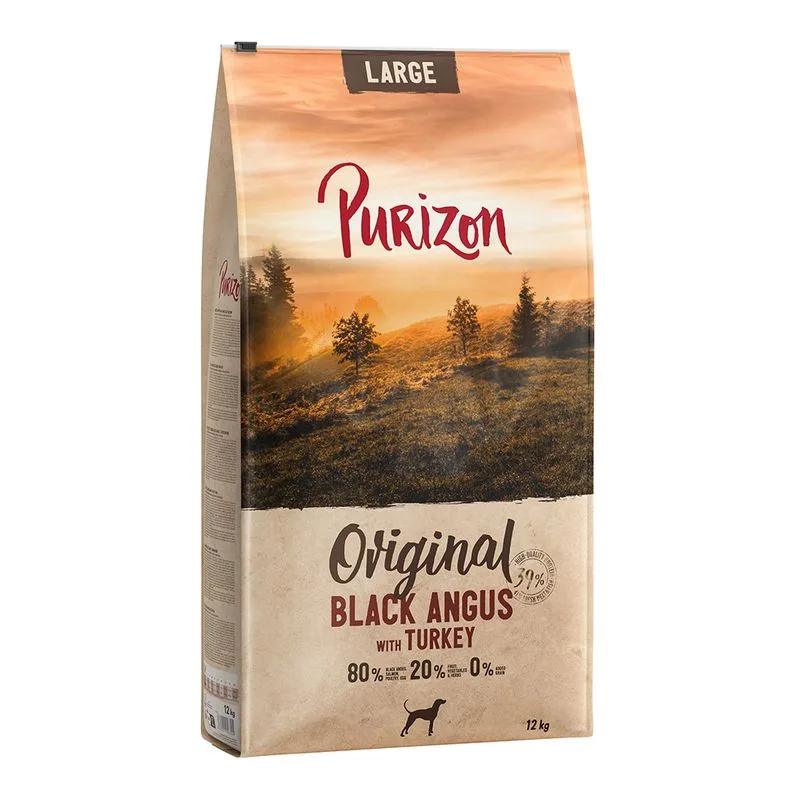 Purizon Large Black Angus con Tacchino Crocchette per cane (Set %:  2 x 12 kg)