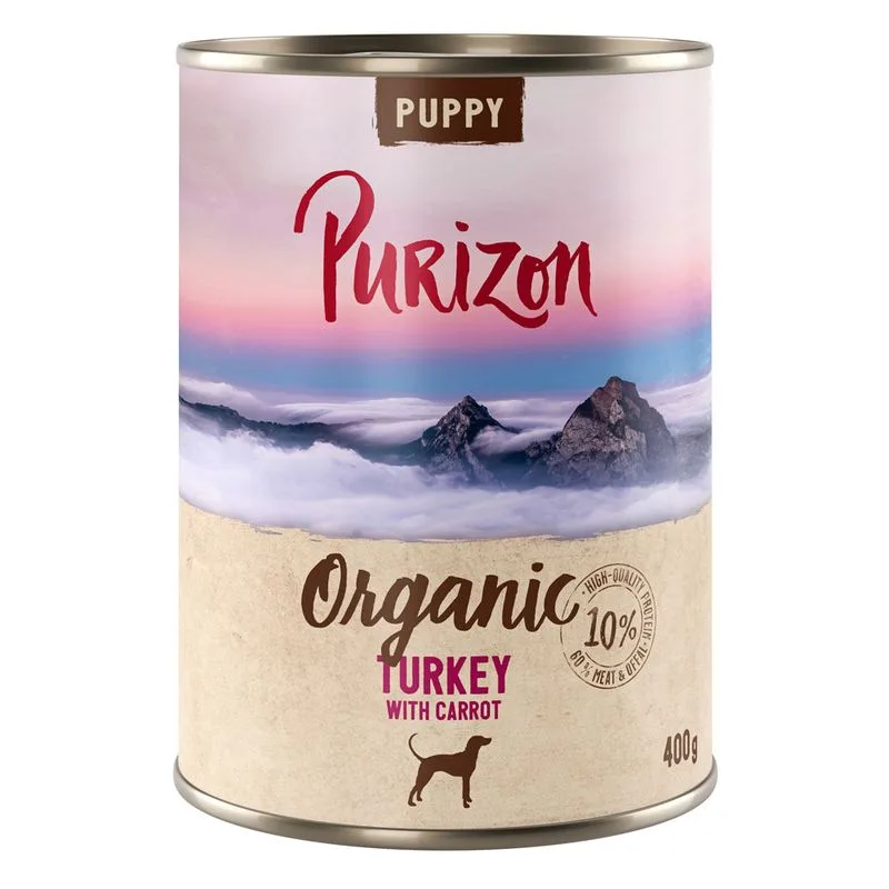 Purizon Organic 6 x 400 g (NUOVO: Puppy Tacchino con Carote)
