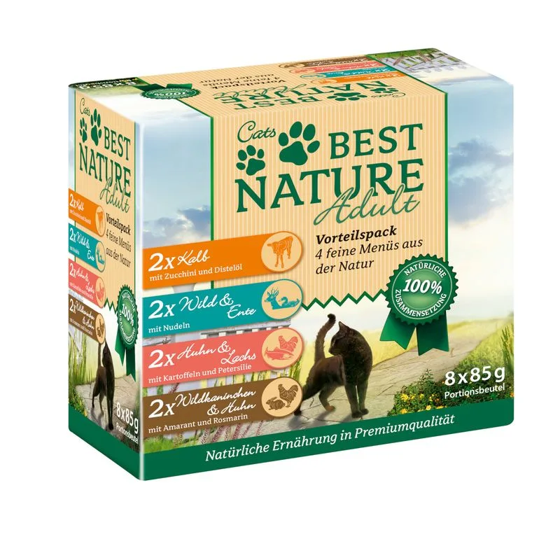 Best Nature Cats Multipack Buste Mix of 4 (Set %: 16 x 85 g)