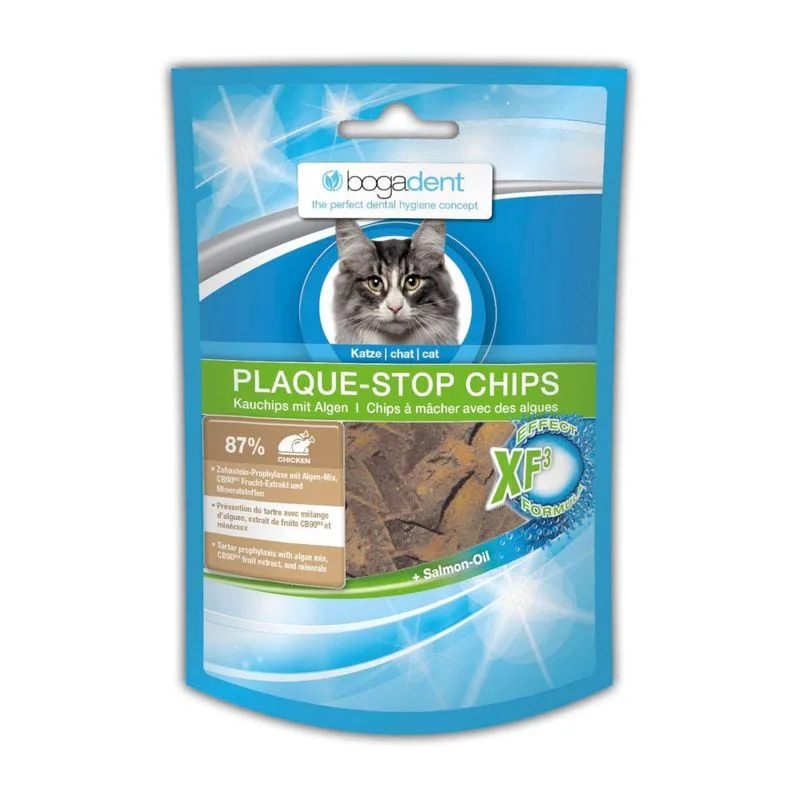 Bogadent Plaque Stop Chips Pollo 50 g Snack gatto