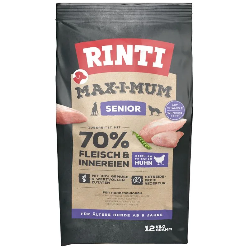 RINTI Max-i-mum Senior Pollo Crocchette cane (Set %: 2 x 12 kg)