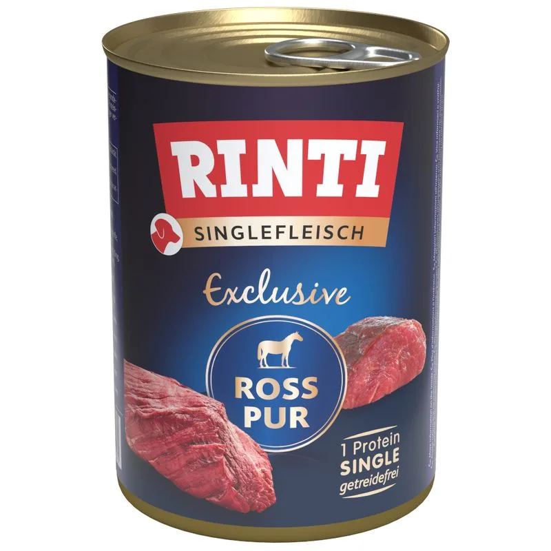 RINTI Monoproteico Exclusive 24 x 400 g (Cavallo puro)