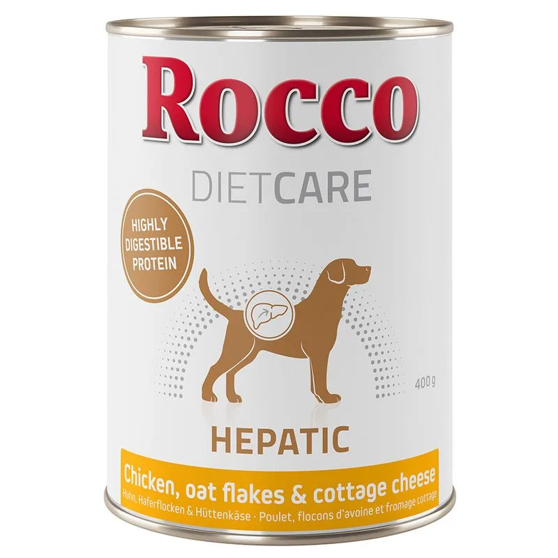 Rocco Diet Care Hepatic Pollo con Fiocchi di avena & Formaggio Cottage 400 g (Set %: 24 x 400 g)