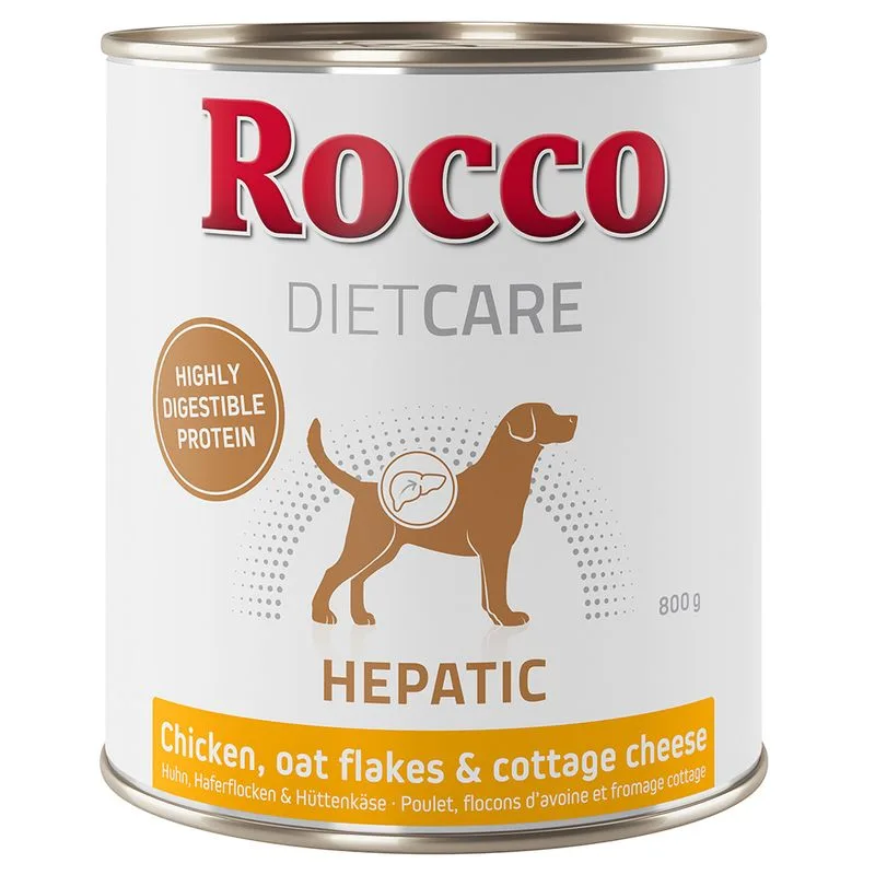 Rocco Diet Care Hepatic Pollo con Fiocchi di avena & Formaggio cottage 800g (Set %: 24 x 800 g)