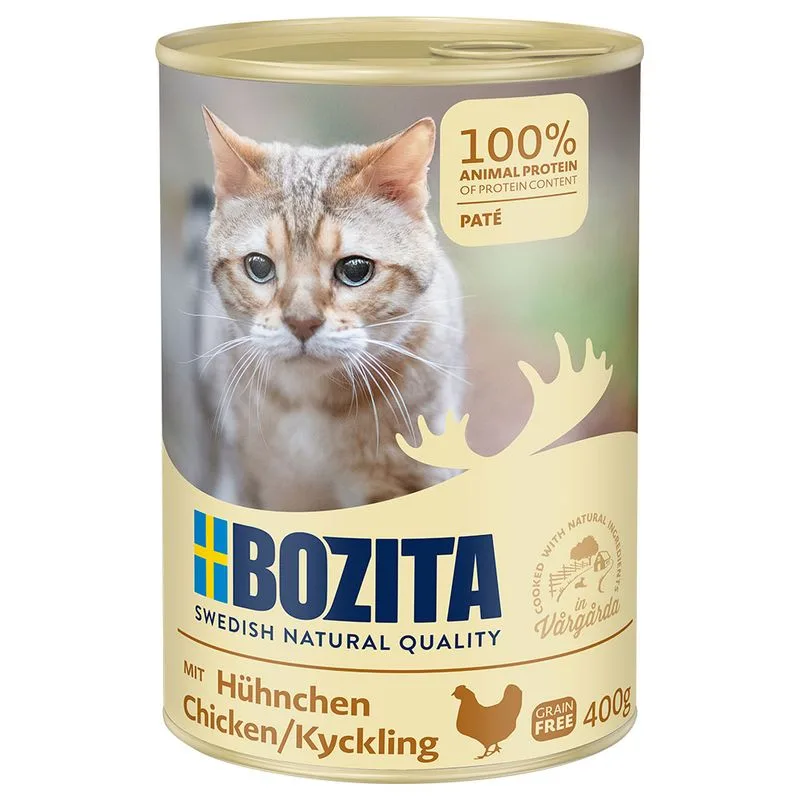 Bozita 6 x 400 g Alimento umido per gatti (Pollo Paté)
