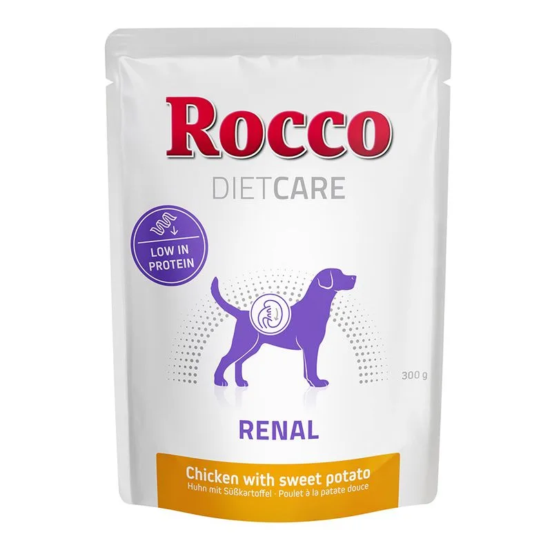 Rocco Diet Care Renal Buste Pollo con Patate dolci 300 g umido cane (Set %: 24 x 300 g)