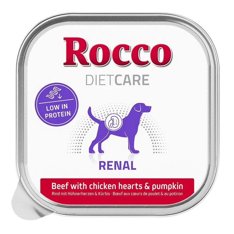 Rocco Diet Care Renal Manzo con Cuori di Pollo & Zucca 150 g umido cane (Set %: 20 x 150 g)