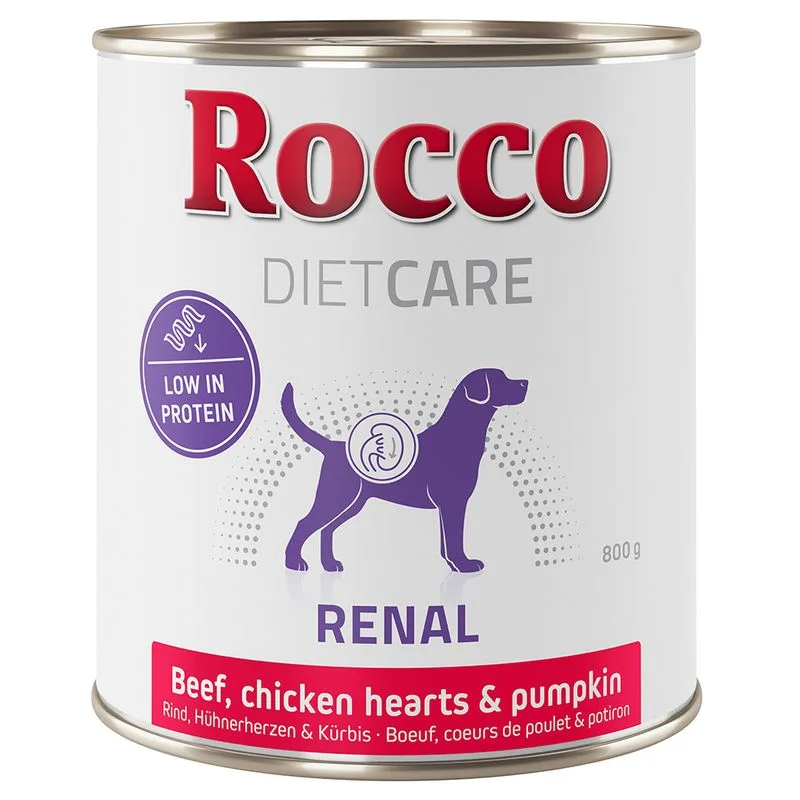 Rocco Diet Care Renal Manzo con Cuori di Pollo & Zucca 800 g umido cane (Set %: 24 x 800 g)