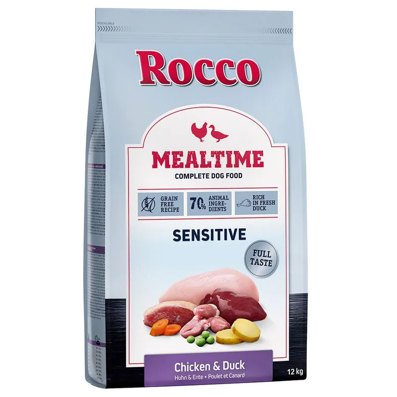 Rocco Mealtime - ricco di Pollo e Anatra freschi Crocchette cane (Set %: 2 x 12 kg)