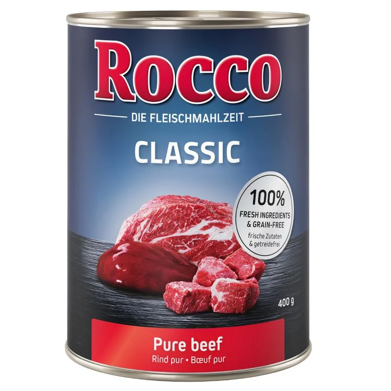 Rocco 1 x 400 g Alimento umido per cani (Classic Manzo puro)