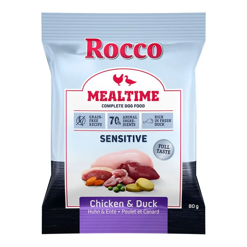 Rocco Mealtime - ricco di Pollo e Anatra freschi Crocchette cane (80 g)