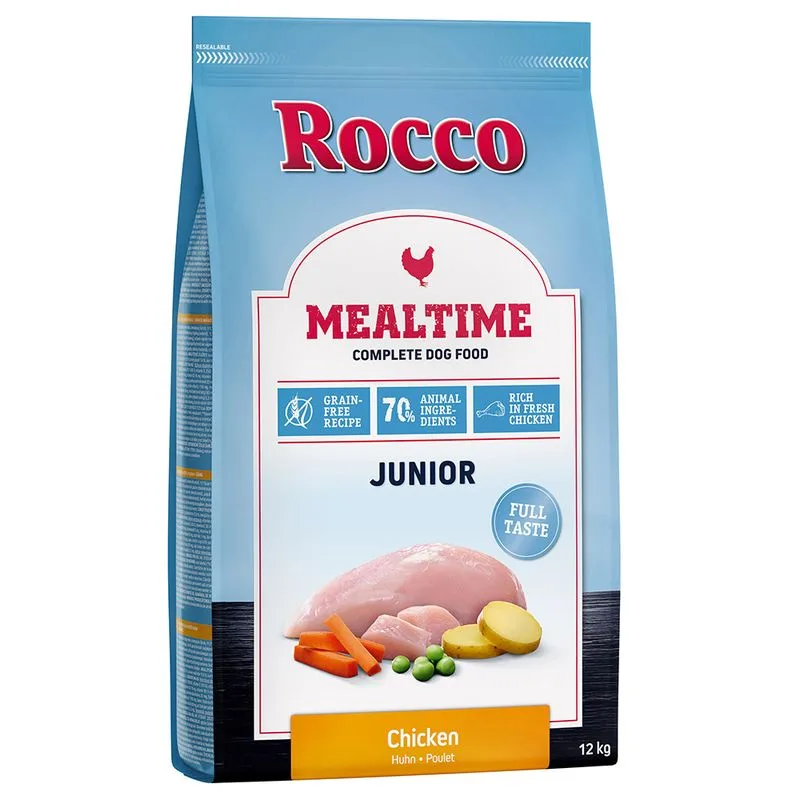 Rocco Mealtime Junior - ricco di Pollo fresco Crocchette cane (Set %: 2 x 12 kg)