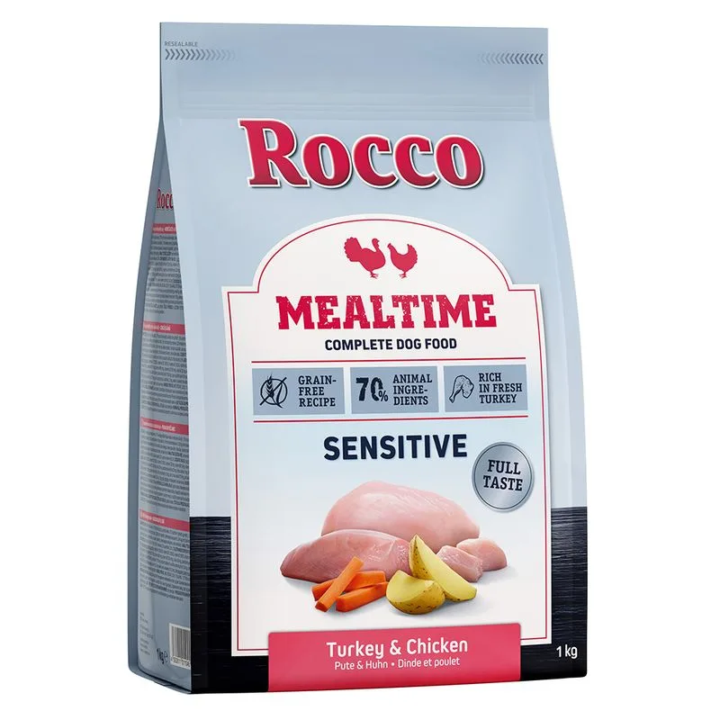 Rocco Mealtime Sensitive - ricco di Tacchino e Pollo freschi Crocchette cane (5 kg (5 x 1 kg))