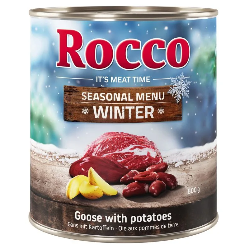 Rocco Menù Inverno - Oca & Spicchi di Patate umido cane (Set %: 24 x 800 g)