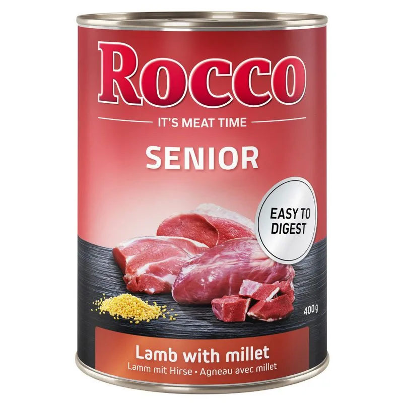 Rocco Senior 6 x 400 g umido per cane (Agnello con Miglio)