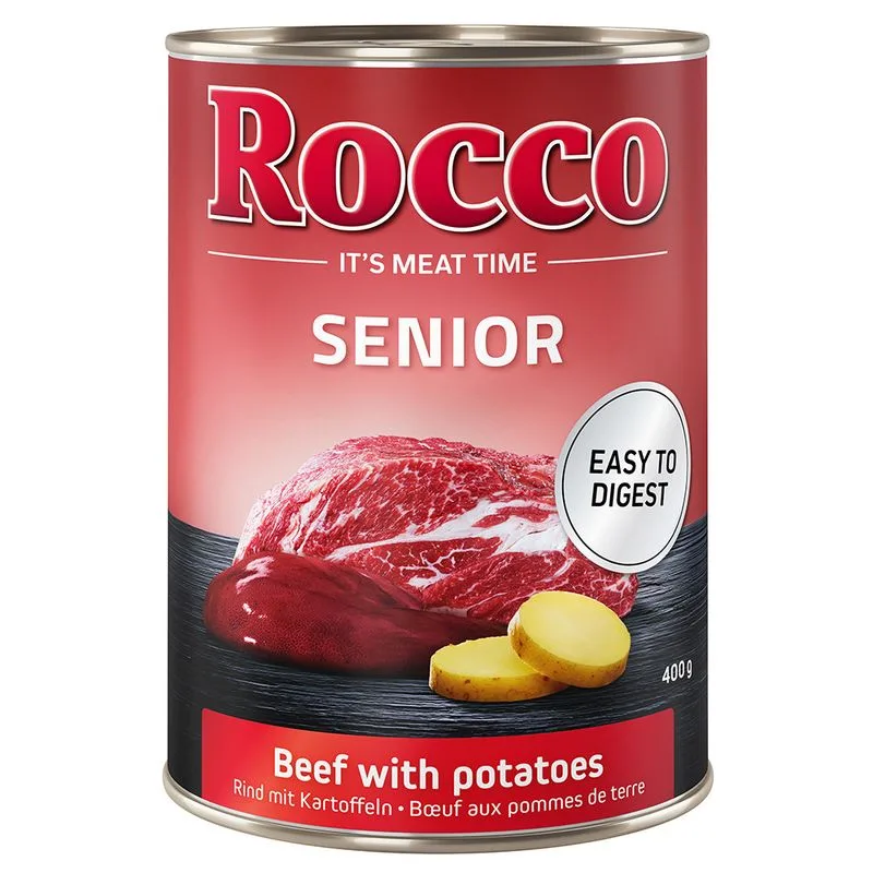 Rocco Senior 6 x 400 g umido per cane (Manzo con Patate - NUOVO!)