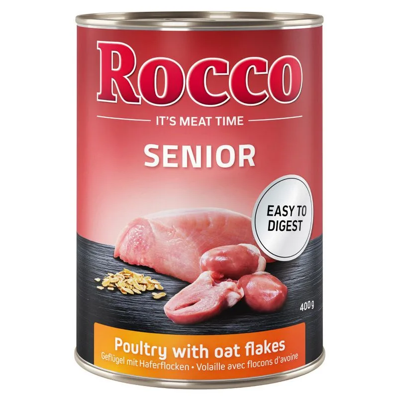 Rocco Senior 6 x 400 g umido per cane (Pollame con Fiocchi d'avena)