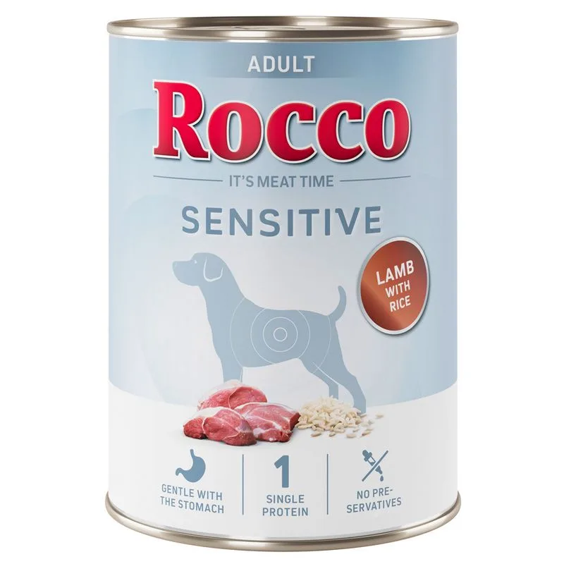 Rocco Sensitive 6 x 400 g (Agnello con Riso - NUOVA RICETTA!)