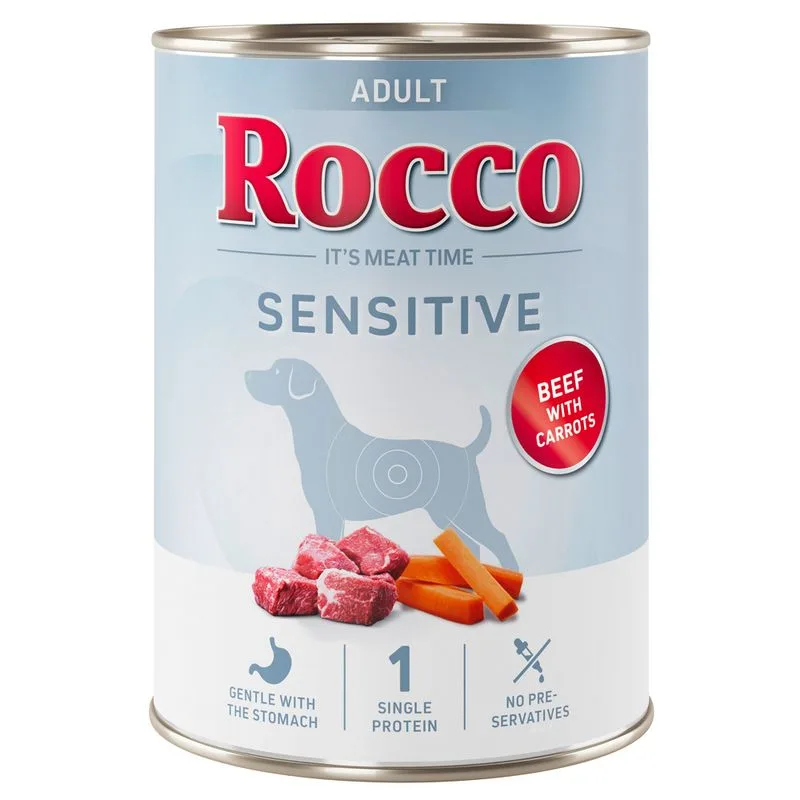 Rocco Sensitive 6 x 400 g (Manzo con Carote - NUOVA RICETTA!)